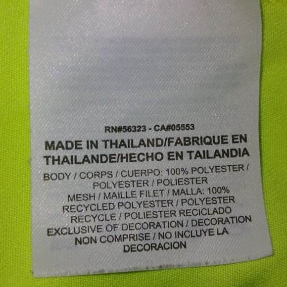 Nike Dri-Fit Neon Yellow Mesh T-shirt - Picture 7 of 8